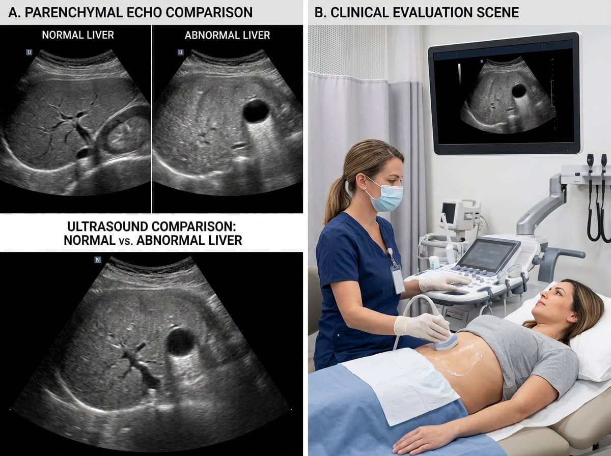 normal vs abnormal liver ultrasound 2