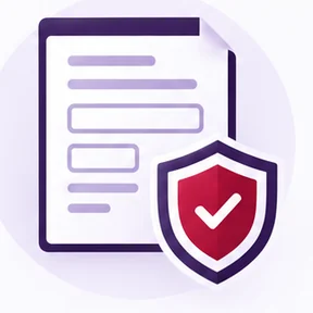 Illustration of patient forms with a security shield