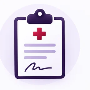Illustration of a signed imaging order on a clipboard